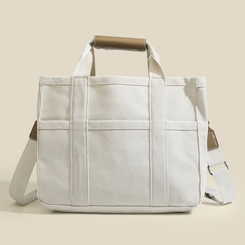 Женская квадратная сумка через плечо с регулируемым ремнем, сумка-мессенджер, большая вместительность, однотонная повседневная сумка с несколькими карманами