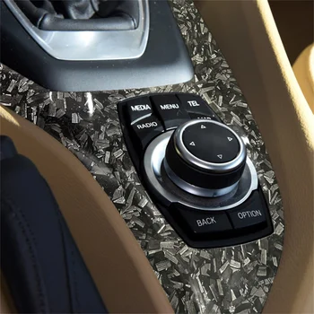 Для BMW X1 E84 2010-2015 Внутренняя трансмиссия С Высоким Глянцевым Покрытием Из Кованого Углеродного Волокна Виниловая Оберточная Пленка Клейкая Наклейка для автомобиля