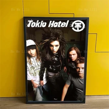 Музыкальный плакат Tokio Hotel Band На стене гостиной украшен произведениями искусства