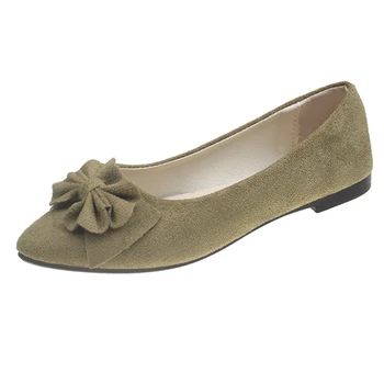 2023 Новая женская обувь Однотонные цветы Многоцветные тканевые туфли с острым носком большого размера на плоской подошве для женщин Дизайнерские туфли на плоской подошве