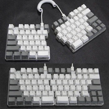 Разделенная клавиатура на 78 клавиш Механический переключатель для левой и правой рук Эргономичная клавиатура, программируемая макросами для Game Office Designer