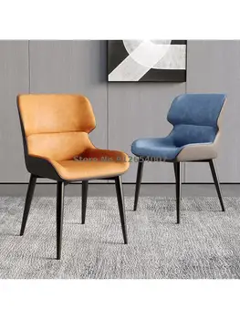 Легкий Роскошный обеденный стул в скандинавском стиле, Современный минималистичный стул со спинкой, Сетчатый стул для переговоров знаменитостей, Маникюрный стул для дома