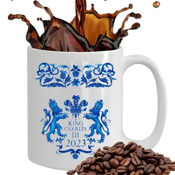 Керамическая Коронационная чашка короля Карла III, украшения для Коронационной вечеринки, Кофейная кружка 2023, Коронационная кружка Британского короля, Подарки и Сувениры
