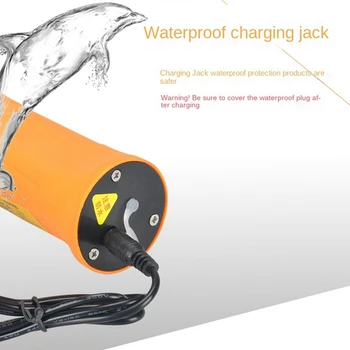 Оранжевый Скалер Пластиковый скалер 6800 об/мин для удаления рыбьей чешуи Очиститель инструментов для морепродуктов Водонепроницаемый Аккумулятор Беспроводной очиститель Штепсельная вилка ЕС