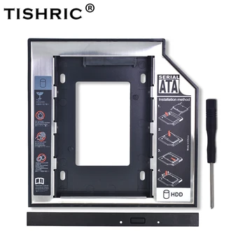 Жесткий диск TISHRIC Hdd Caddy SSD 9,5 мм 12,7 мм SATA Корпус жесткого диска Корпус жесткого диска для ноутбука Оптический отсек CD-ROM DVD-ROM