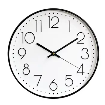 Часы Точные Дюймовые кварцевые принадлежности Подвесные Бесшумные бытовые Круглые 10-дюймовые зеркальные часы с циферблатом на стене