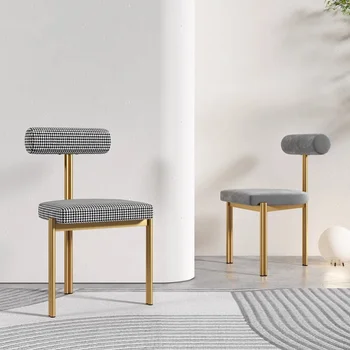 Дизайнерские современные обеденные стулья с золотыми металлическими ножками; Минималистичный салон; Свадебный туалетный столик; Кресло для макияжа; Терраса; Мебель в скандинавском стиле