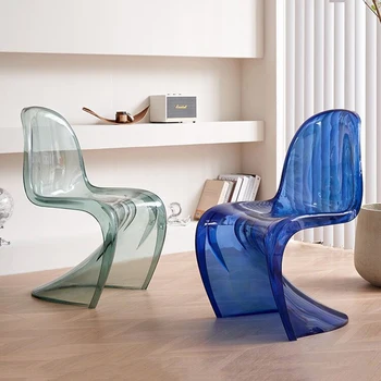 Многоярусный Пластиковый Обеденный стул Акриловый Прозрачный Стул Nordic Creative Chair Designer Может быть мебелью для отдыха в ресторане