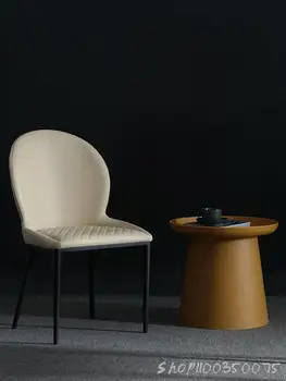 Легкое Роскошное обеденное кресло в Скандинавском стиле, домашний Современный Минималистский Обеденный стол, Дизайнерский итальянский Минималистский стул