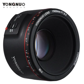 Стандартный Основной Объектив YONGNUO YN50mm F1.8 II с Большой диафрагмой и Автофокусом 0,35 с Ближайшим Фокусным расстоянием для Canon EOS 5DII 5DIII 5DS 5DSR