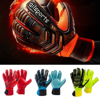 Детские мужские Профессиональные перчатки футбольного вратаря из латекса 4 мм с защитой пальцев, Защитные перчатки для футбольных вратарей для детей и взрослых