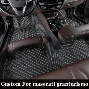 Изготовленный на заказ автомобильный коврик для Maserati Grantismo 2007 2008 2009 2010 2011 Нескользящие кожаные подушечки для ног Роскошный ковер Автоаксессуар