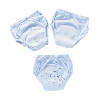 Хлопковые детские подгузники из непромокаемой ткани, подгузники, моющиеся тренировочные штаны, шорты для младенцев, дышащие трусики, нижнее белье для смены подгузников