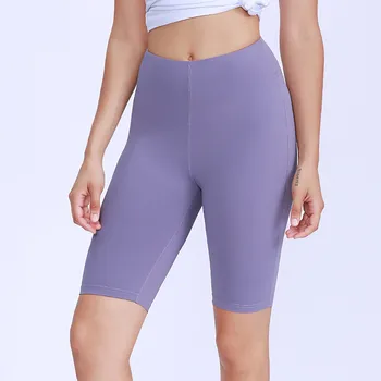 Женская спортивная одежда, однотонные шорты для занятий велоспортом во время беременности, шорты для йоги для женщин, бесшовные шорты для женщин, женские шорты с карманами
