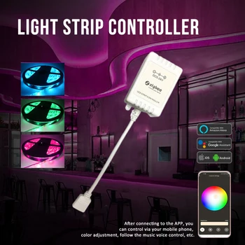 Zigbee Tuya Smart RGB Light Controller Голосовое Управление Приложением Дистанционное Управление Диммером Поддержка Amazon Alexa Google Home IFTTT Smart Home