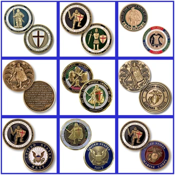 Монета US Military Challenge Значок Armor of God для повседневной носки, монета для ветеранов Коллекция 200 стилей на выбор