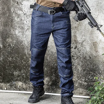 Уличные тактические брюки, свободные прямые брюки с несколькими карманами, брюки секретной службы, стрейчевые облегающие солдатские походные джинсы