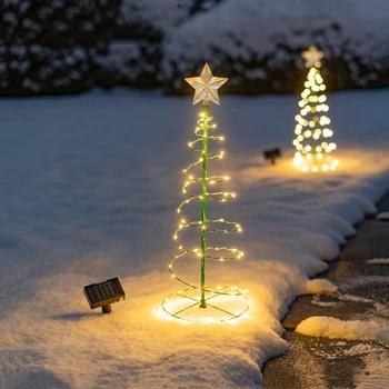 Солнечная Рождественская елка, уличная садовая подставка, садовый светодиодный наземный светильник, гирлянда, Сатерпрооф IP65, Звездный фонарь, декоративный светильник