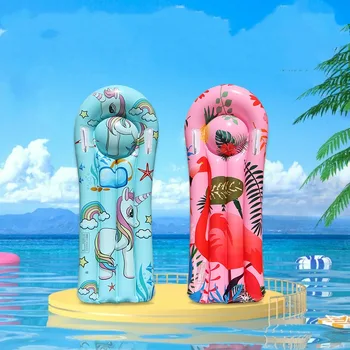 Водная поплавковая кровать Доска для плавания с единорогом Поплавковый ряд ПВХ Фламинго Водная надувная игрушка Детская доска для плавания серфинга Водные развлечения