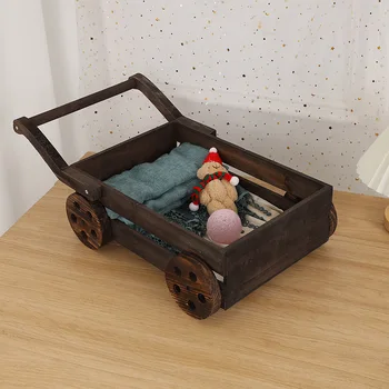 Реквизит для фотосъемки новорожденных Маленькая Деревянная кровать Детская камера Модель автомобиля Позирующее Украшение Мебельный Гарнитур