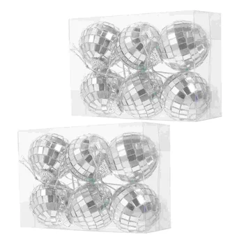 Диско-светоотражающий шар, зеркальные шары, стеклянная сфера, подвесные украшения для вечеринки, гирлянды, подвесные свадебные светильники