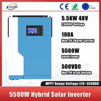 Гибридный Солнечный Инвертор 5.5 kW 48VDC Off Grid Vmii Инвертор MPPT Чистая Синусоидальная Волна 220V230V240VAC Выход С WIFI Монитором