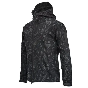 Камуфляжная куртка с капюшоном, карман, Альпинистское Теплое зимнее пальто, Тонкий комбинезон на молнии, мужская Легкая Верхняя одежда, Мужское пальто