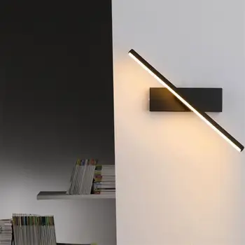 Настенный светильник в скандинавском современном минималистичном стиле, Прикроватная лампа для спальни, Креативный светильник для лестницы, Вращающийся настенный светильник для гостиной