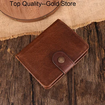 Кожаный мужской кошелек с зажимом для денег с несколькими картами Rfdi, роскошный деловой кожаный кошелек в стиле ретро, маленький кошелек для монет, сумка-держатель для карт