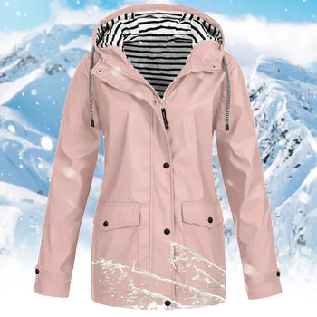 Трендовые куртки Женская мода Серого цвета Дождевик С капюшоном Легкая зимняя одежда с длинным рукавом женская jaqueta feminina