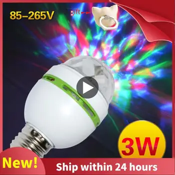 E27 LED 3 Вт Красочная вращающаяся лампочка Mini Ball Night Light KTV Bar Дискотека Хрустальный шар Сценический светильник Лампа для атмосферы вечеринки