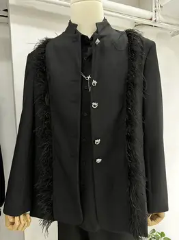 DC6697 Модные женские пальто и куртки 2023 для подиума, Роскошный известный бренд, европейский дизайн, женская одежда для вечеринок