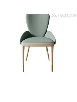 Обеденный стул особой формы в скандинавском стиле, современный минималистичный домашний ресторан, спинка стула Half Moon, Креативный Чистый Красный