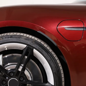 Для Porsche Taycan 2019 2020 2021 2022 ABS Черное автомобильное колесо Накладка для бровей на крыло Наклейка для защиты бровей Автоаксессуары