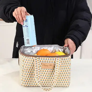 Изолированная сумка-холодильник объемом 4,5 / 9 л, застежка-молния, большая вместительная ручная термоизоляционная сумка-тоут для ланча, походные принадлежности