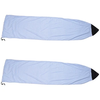 2X Чехол для носков для доски для серфинга в 6-футовую синюю и белую полоску, защитная сумка для доски для серфинга, чехол для хранения