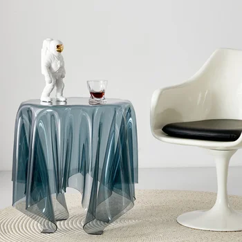 Акриловые Прозрачные журнальные столики Creative Crystal Ghost, Круглый Низкий столик, Простой Диванный столик, Волшебная Прикроватная Тумбочка для спальни