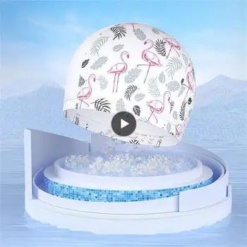 Не душная и более дышащая Защитная шапочка для плавания, двухслойный материал, защита от растрескивания, удобное хранение. Мультфильм