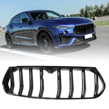 Центральная Решетка Капота Переднего Бампера Глянцевая Черная Сетчатая Решетка Радиатора Замена для Maserati Levante M161 2017-2023
