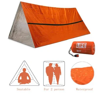 Уличная палатка ZK30 Простая Термальная палатка Палатка для аварийного выживания При землетрясении, Изоляционный Спальный мешок, Треугольная Алюминиевая пленка