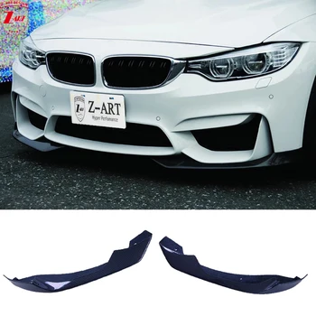 Передняя губа Z-ART из углеродного волокна для BMW M3 M4 2013-2018 Передний Сплиттер из Углеродного Волокна для BMW F80 F82 F83 Передняя Заслонка