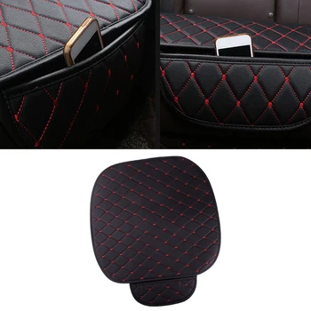 Черная Универсальная Защитная накладка для переднего сиденья автомобиля, чехол для коврика, подушка из искусственной кожи