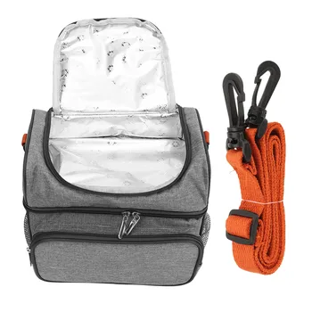 Изолированная сумка для ланча 10л, двухслойная Многоцелевая Герметичная Складная сумка-холодильник с регулируемым ремнем большой емкости для кемпинга