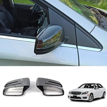 Замена Крышки Бокового Зеркала заднего Вида из Углеродного Волокна для Mercedes Benz a B C E Class W204 W212 W176 W246 C218 X156