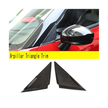 Наклейка на переднюю стойку из настоящего углеродного волокна для стайлинга автомобилей, треугольная накладка на переднее стекло Nissan GTR R35 2008-2016