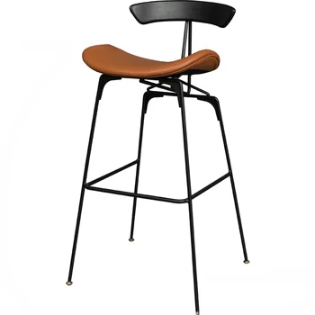 Промышленные железные барные стулья Кухонная мебель Современные барные стулья с винтажной спинкой скандинавский Дизайнерский Роскошный Высокий барный стул для приема гостей