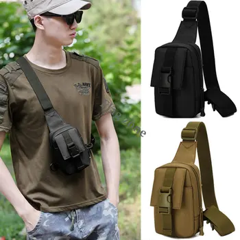 Тактическая нагрудная сумка Molle, военный армейский страйкбольный рюкзак EDC, сумка через плечо, уличная сумка через плечо, сумка для пеших прогулок, охоты, кемпинга