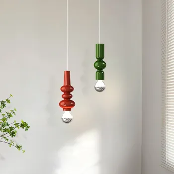 Подвесной светильник Nordic LED в минималистском стиле, железные подвесные светильники Macaron Для спальни, гостиной, кабинета, освещения, Люстры