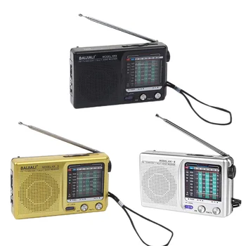 Ретро Аварийное погодное радио, полнодиапазонное пластиковое портативное погодное радио, работающее на батарейках, портативное погодное радио для помещений и улицы