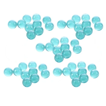 50 шт мраморных шариков 16 мм Стеклянные шарики для украшения, цветные самородки, игрушка светло-голубого цвета